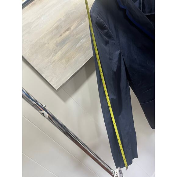 Paul Smith Men's Mid-Fit Navy Stretch Organic Cotton Unlined Blazer - Picture 5 of 7